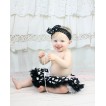 Black White Giant Polka Dots Newborn Pettiskirt N129 